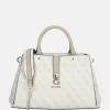 Handtassen^Guess Zamira Luxury handtas dark taupe logo