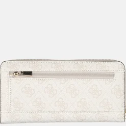 Dames Portemonnees^Guess Zamira ziparound portemonnee L dark taupe logo