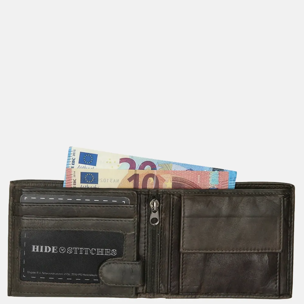 Heren Portemonnees^Hide & Stitches billfold olive