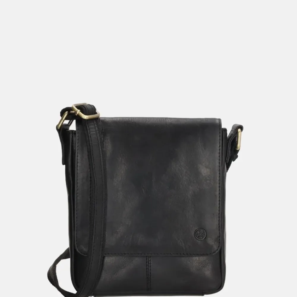 Schoudertassen^Hide & Stitches Columbia schoudertas zwart