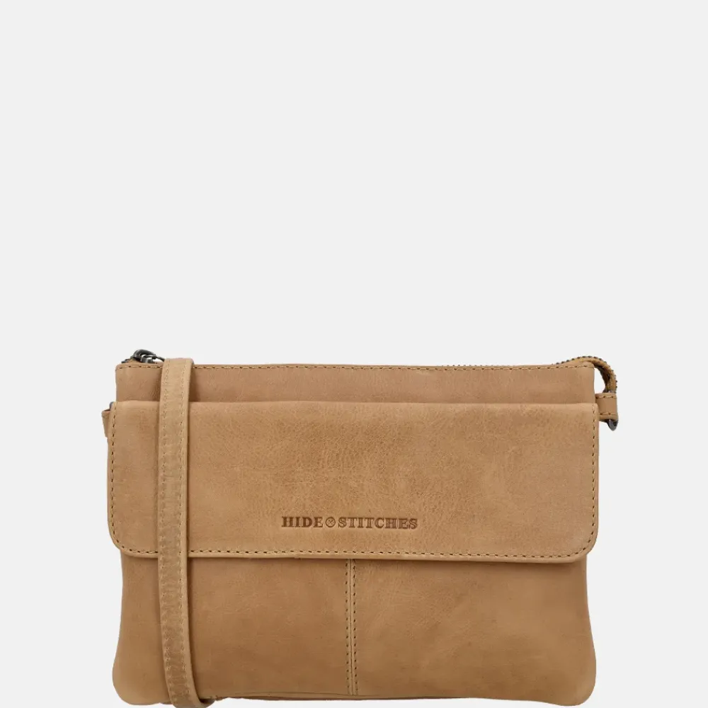 Crossbody Tassen^Hide & Stitches crossbody tas taupe