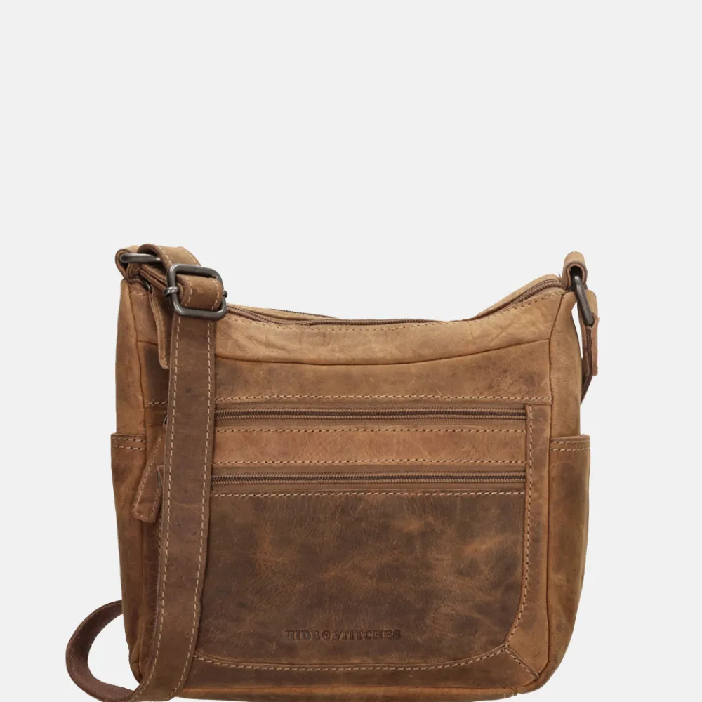 Crossbody Tassen^Hide & Stitches crossbody tas bruin