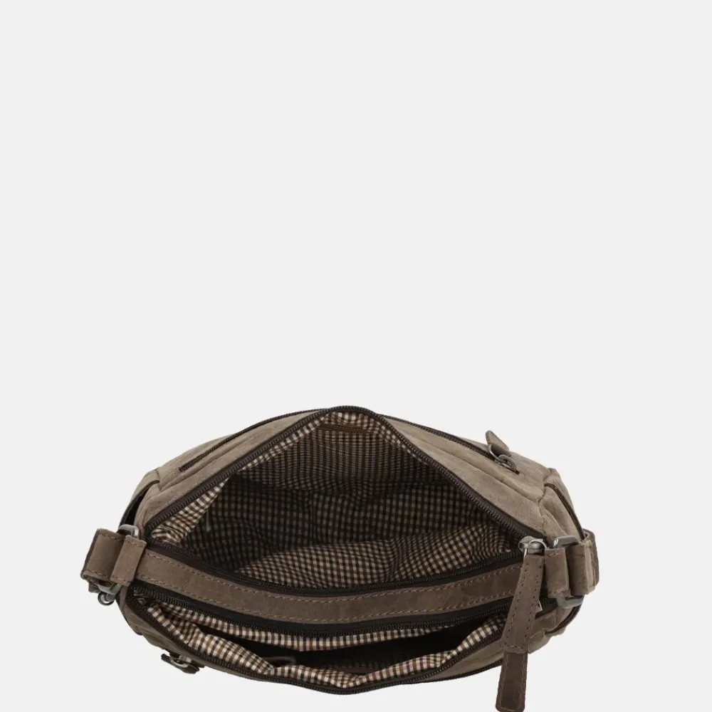 Crossbody Tassen^Hide & Stitches crossbody tas donkerbruin