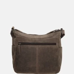 Crossbody Tassen^Hide & Stitches crossbody tas donkerbruin