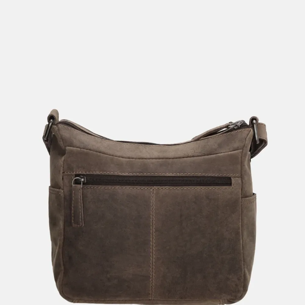 Crossbody Tassen^Hide & Stitches crossbody tas donkerbruin