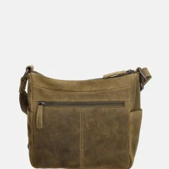 Crossbody Tassen^Hide & Stitches crossbody tas olijfgroen