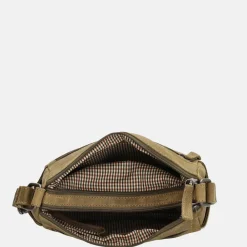 Crossbody Tassen^Hide & Stitches crossbody tas olijfgroen