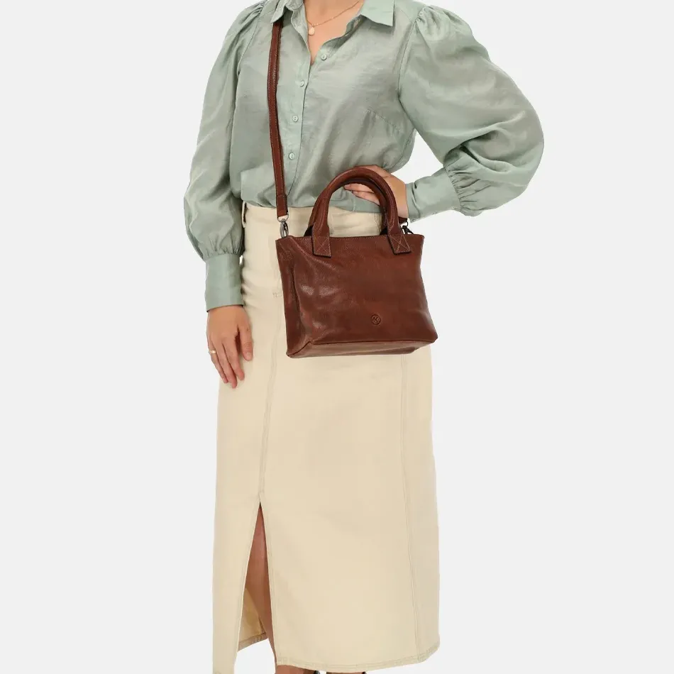 Handtassen^Hide & Stitches Discover handtas S brown