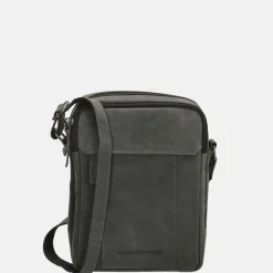 Crossbody Tassen^Hide & Stitches Idaho crossbody tas black