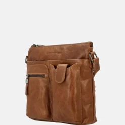 Crossbody Tassen^Hide & Stitches Idaho crossbody tas bruin