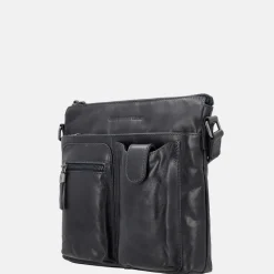 Crossbody Tassen^Hide & Stitches Idaho crossbody tas donkerblauw