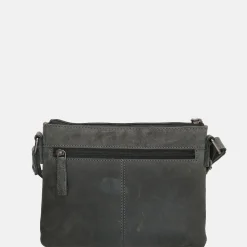 Crossbody Tassen^Hide & Stitches Idaho crossbody tas black