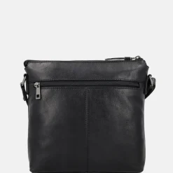 Crossbody Tassen^Hide & Stitches Idaho crossbody tas zwart