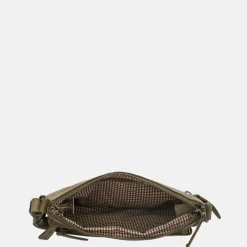 Crossbody Tassen^Hide & Stitches Idaho crossbody tas olijfgroen
