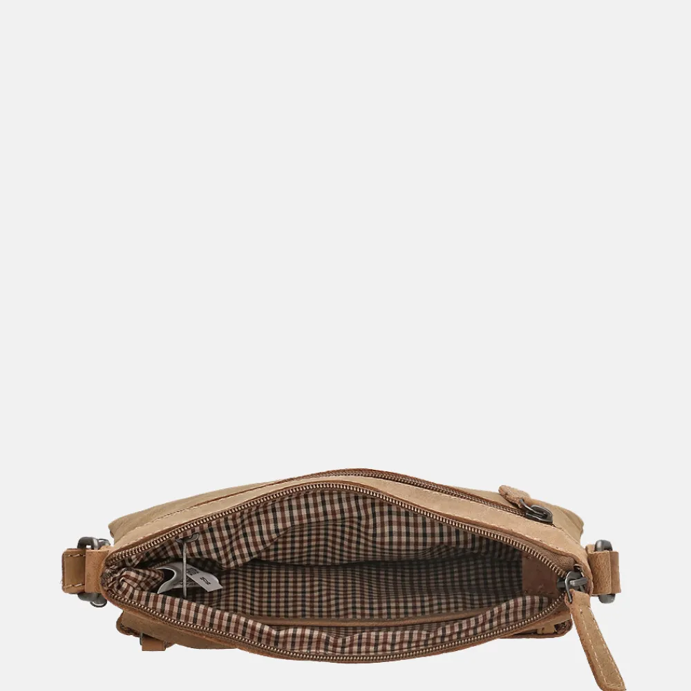 Crossbody Tassen^Hide & Stitches Idaho crossbody tas brown