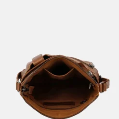 Crossbody Tassen^Hide & Stitches Idaho crossbody tas bruin