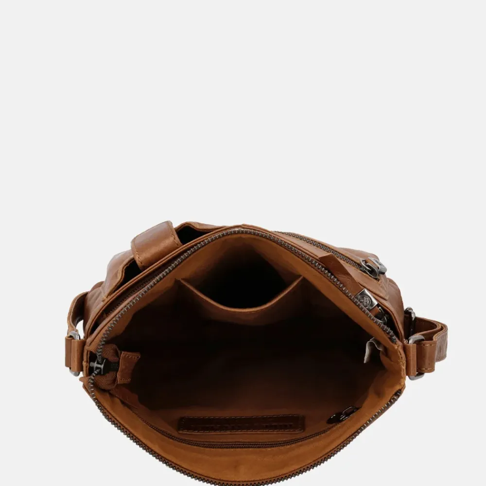 Crossbody Tassen^Hide & Stitches Idaho crossbody tas bruin