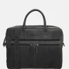 Heren Laptoptassen^Hide & Stitches Idaho laptoptas 15 inch zwart