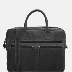 Heren Laptoptassen^Hide & Stitches Idaho laptoptas 15 inch zwart