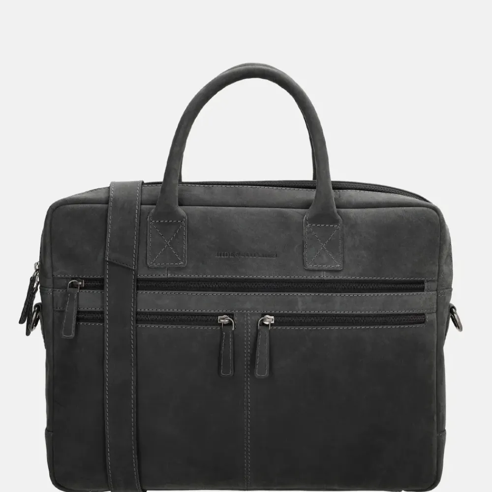 Heren Laptoptassen^Hide & Stitches Idaho laptoptas 15 inch zwart