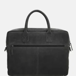 Heren Laptoptassen^Hide & Stitches Idaho laptoptas 15 inch zwart