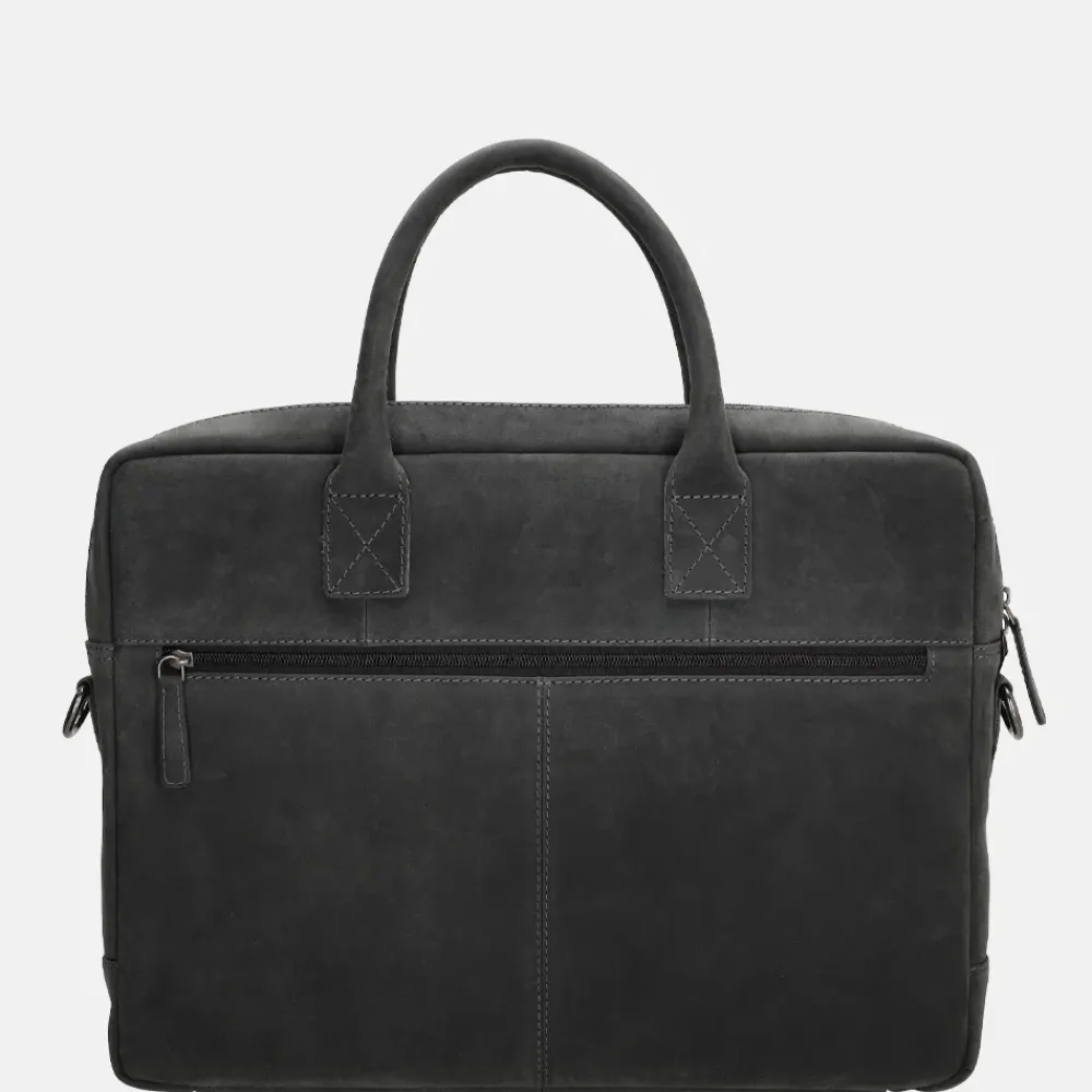 Heren Laptoptassen^Hide & Stitches Idaho laptoptas 15 inch zwart
