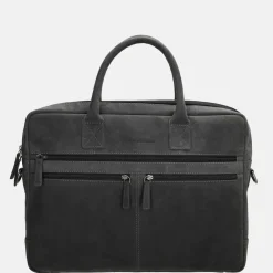 Heren Laptoptassen^Hide & Stitches Idaho laptoptas 15 inch zwart