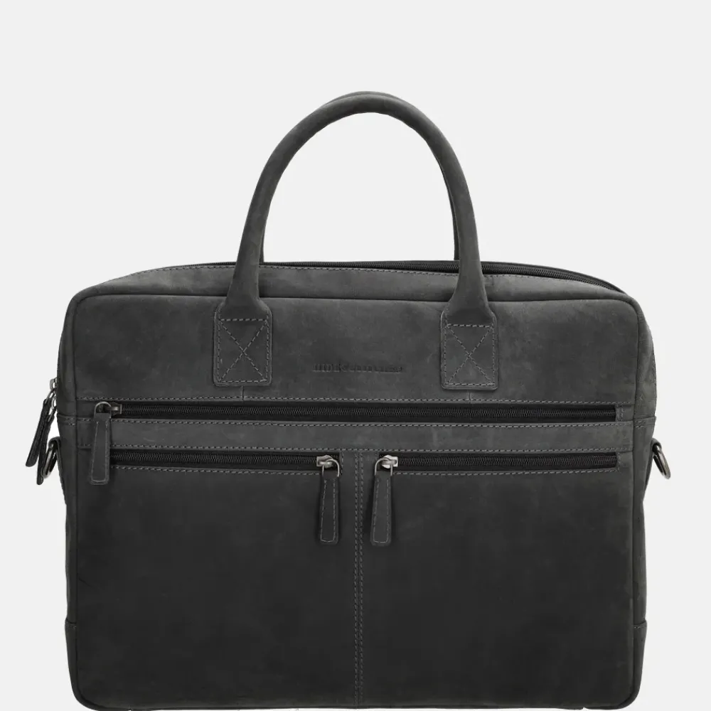 Heren Laptoptassen^Hide & Stitches Idaho laptoptas 15 inch zwart