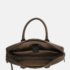 Heren Laptoptassen^Hide & Stitches Idaho laptoptas 15 inch donkerbruin