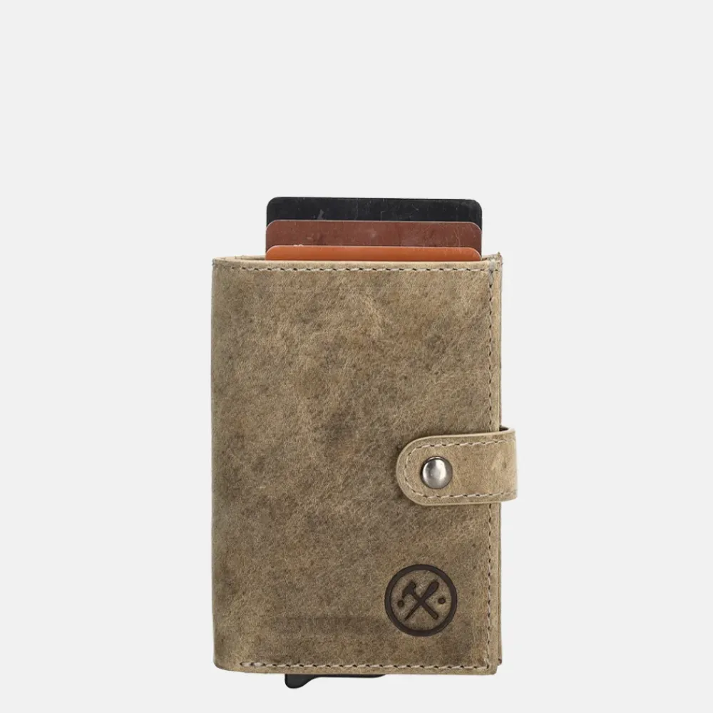 Pasjeshouders | Heren Portemonnees^Hide & Stitches Idaho pasjeshouder donkerzand