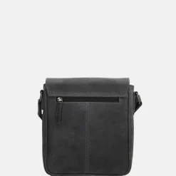 Schoudertassen^Hide & Stitches Idaho schoudertas zwart