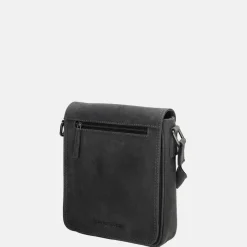 Schoudertassen^Hide & Stitches Idaho schoudertas zwart
