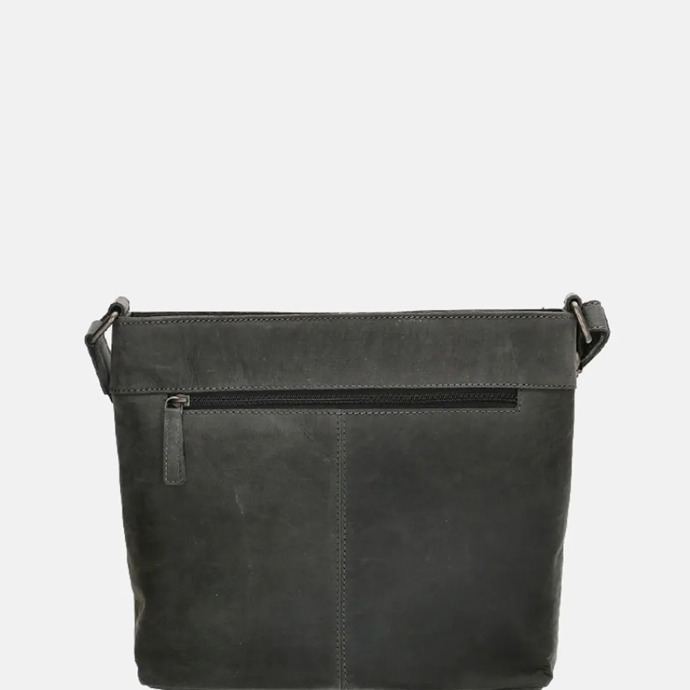 Schoudertassen^Hide & Stitches Idaho schoudertas black