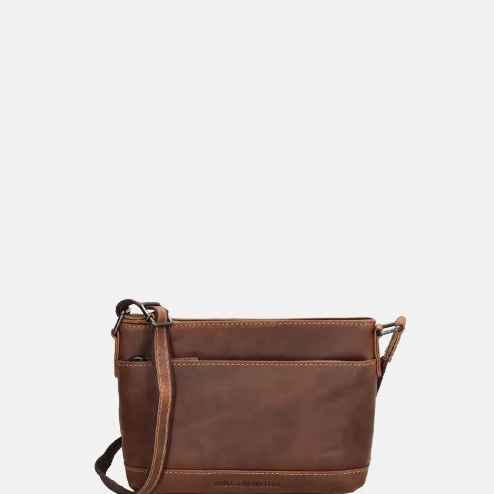 Crossbody Tassen^Hide & Stitches Japura crossbody tas cognac