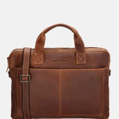 Heren Laptoptassen | Dames Laptoptassen^Hide & Stitches Japura laptoptas 15.6 inch cognac