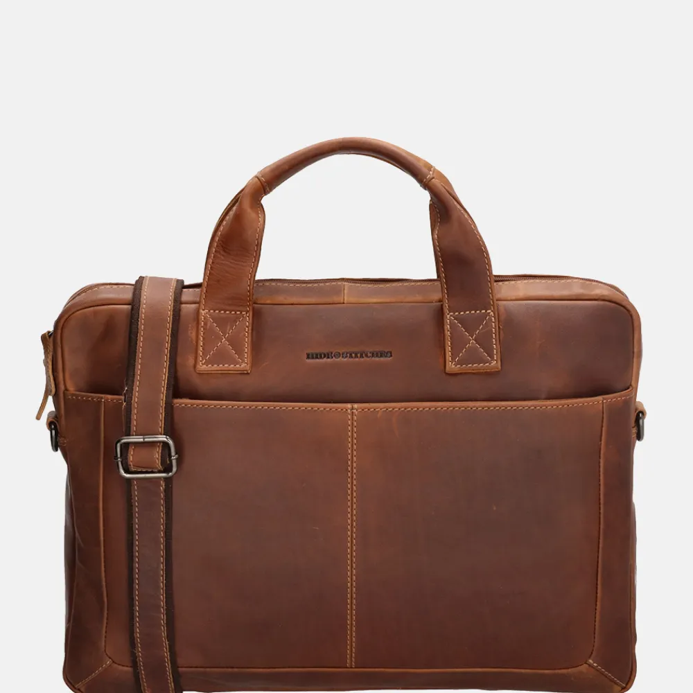 Heren Laptoptassen | Dames Laptoptassen^Hide & Stitches Japura laptoptas 15.6 inch cognac