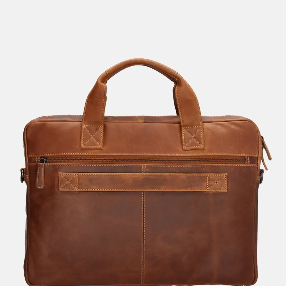 Heren Laptoptassen | Dames Laptoptassen^Hide & Stitches Japura laptoptas 15.6 inch cognac