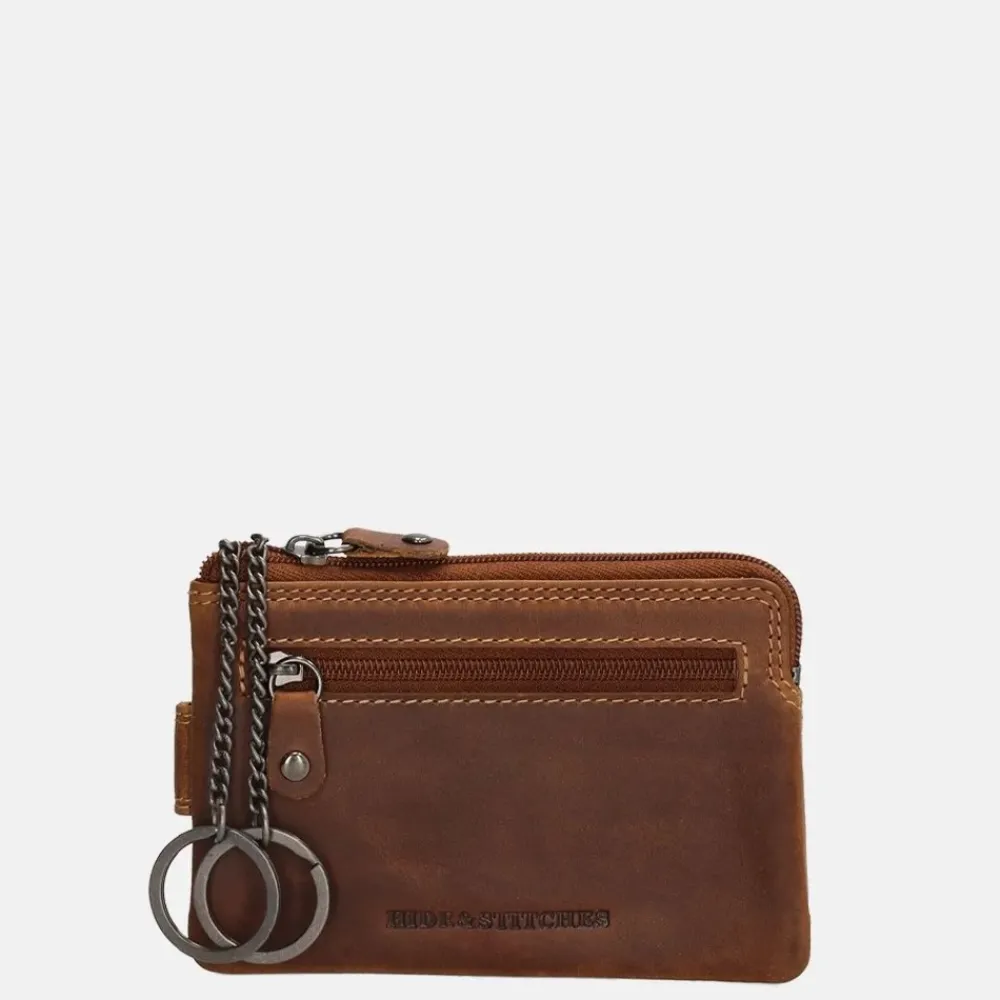 Sleuteletuis^Hide & Stitches Japura sleuteletui cognac