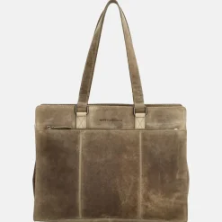 Heren Laptoptassen | Dames Laptoptassen^Hide & Stitches laptoptas 15 inch donkerzand