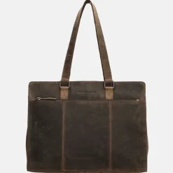 Heren Laptoptassen | Dames Laptoptassen^Hide & Stitches laptoptas 15 inch donkerbruin