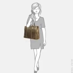 Heren Laptoptassen | Dames Laptoptassen^Hide & Stitches laptoptas 15 inch donkerzand