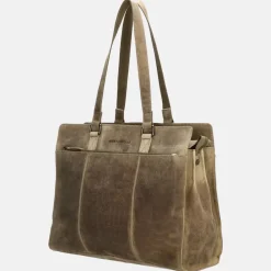 Heren Laptoptassen | Dames Laptoptassen^Hide & Stitches laptoptas 15 inch donkerzand