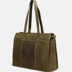 Heren Laptoptassen | Dames Laptoptassen^Hide & Stitches laptoptas 15.6 inch olive green