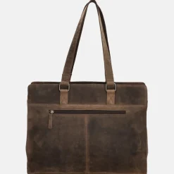 Heren Laptoptassen | Dames Laptoptassen^Hide & Stitches laptoptas 15 inch donkerbruin