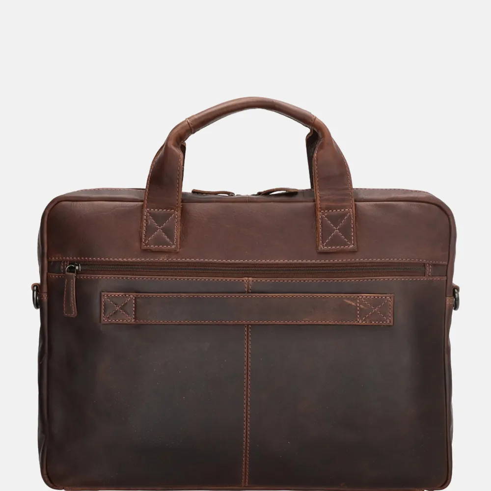Dames Laptoptassen | Heren Laptoptassen^Hide & Stitches laptoptas 15.6 inch donkerbruin