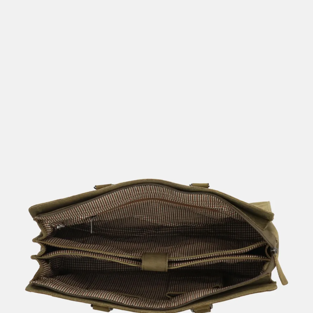 Heren Laptoptassen | Dames Laptoptassen^Hide & Stitches laptoptas 15.6 inch olive green