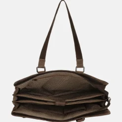 Heren Laptoptassen | Dames Laptoptassen^Hide & Stitches laptoptas 15 inch donkerbruin