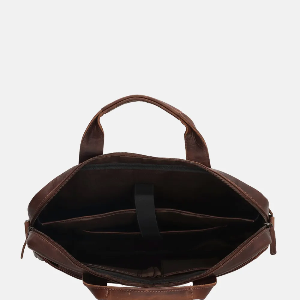 Dames Laptoptassen | Heren Laptoptassen^Hide & Stitches laptoptas 15.6 inch donkerbruin