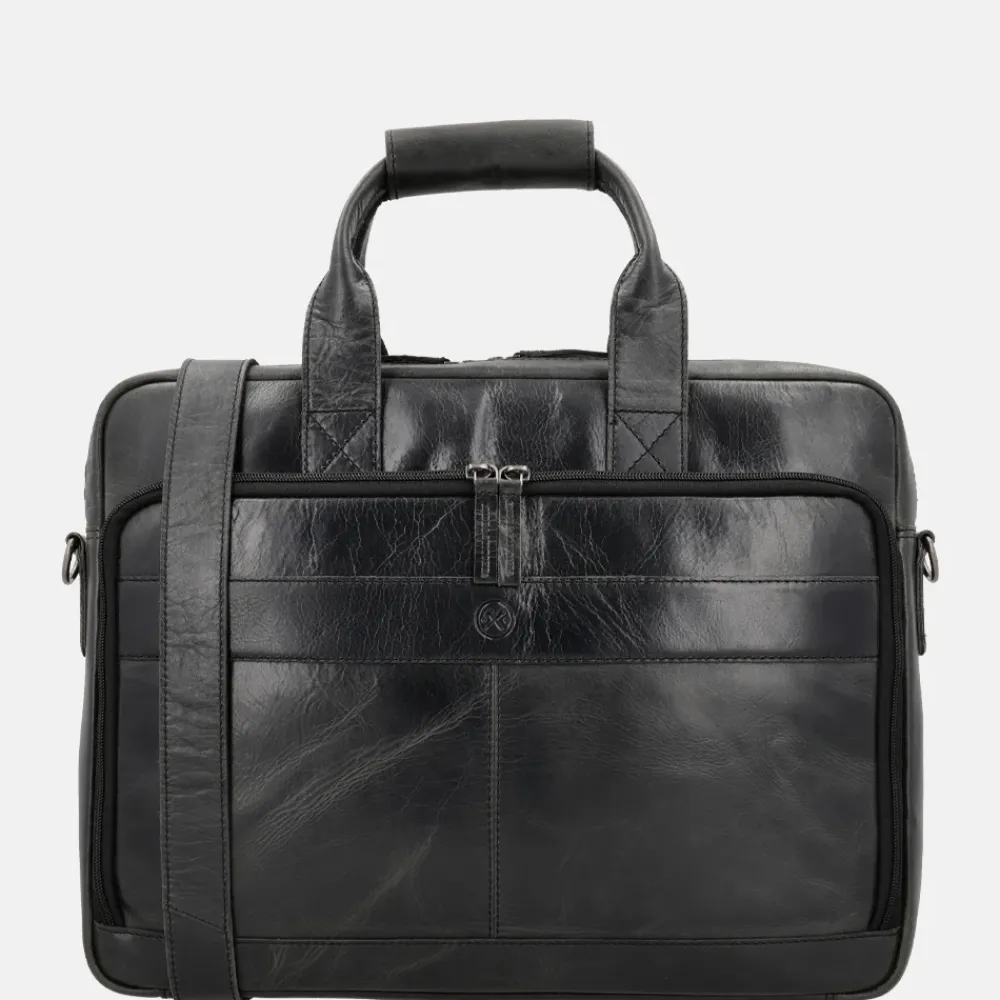 Heren Laptoptassen^Hide & Stitches Next Navajo laptoptas 15.6 inch zwart