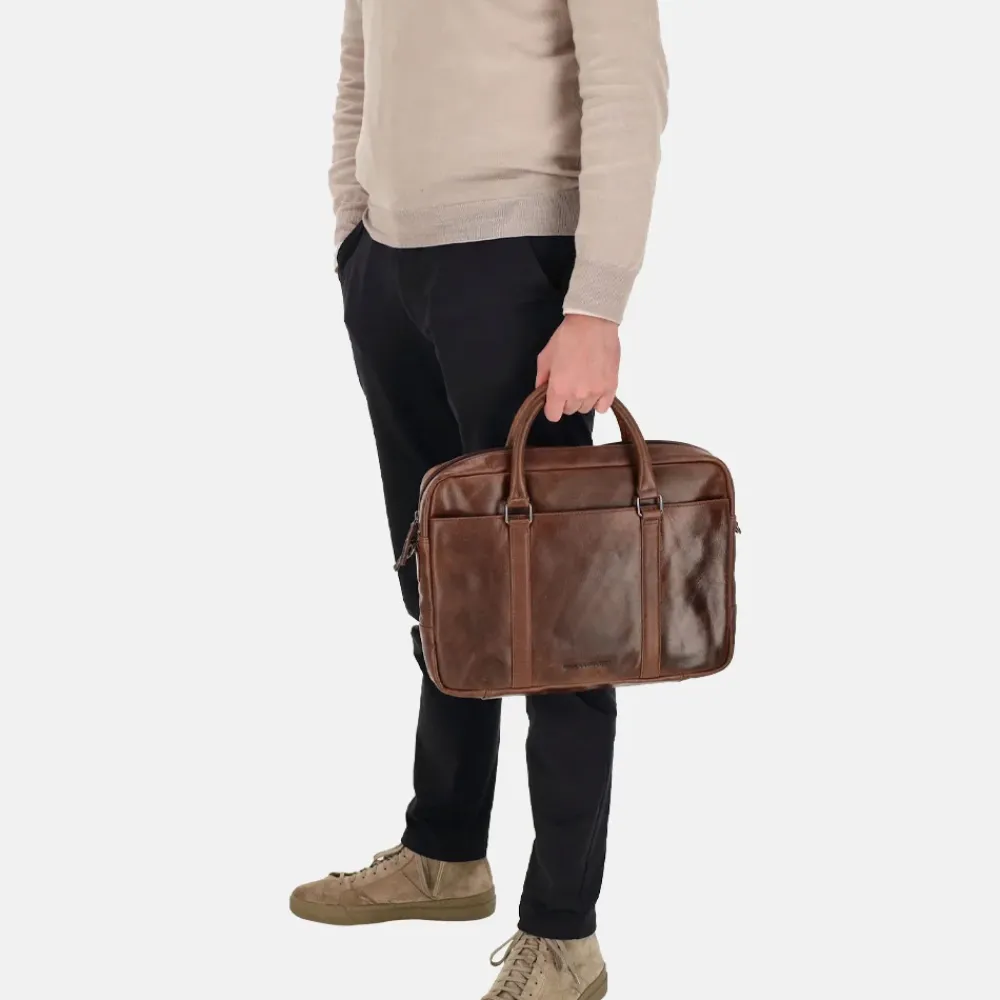 Heren Laptoptassen | Dames Laptoptassen^Hide & Stitches Next Navajo laptoptas 14 inch bruin